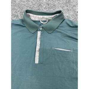Icebreaker Merino Polo Shirt Men's Medium Green Wool Short Sleeve Pocket